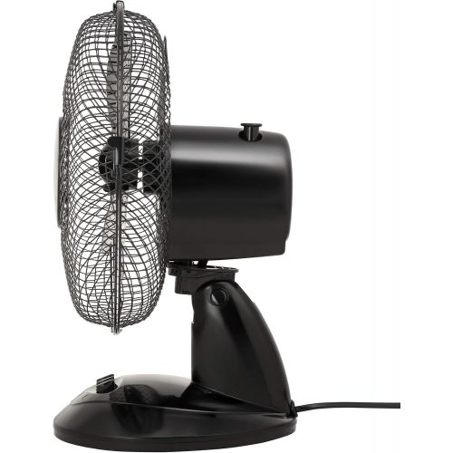  [아마존베스트]TRESKO Aerson Table Fan 23 cm Wind Machine Table Fan with 2 Speed Settings Power Consumption 30 W Very Quiet Tilt Angle Approx. 30° Oscillation Approx. 90° Black