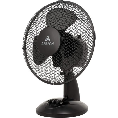  [아마존베스트]TRESKO Aerson Table Fan 23 cm Wind Machine Table Fan with 2 Speed Settings Power Consumption 30 W Very Quiet Tilt Angle Approx. 30° Oscillation Approx. 90° Black