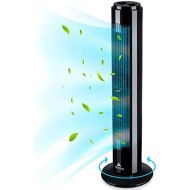 [아마존베스트]TRESKO Aerson Tower Fan with Oscillation 76 cm | Floor Fan with 3 Speed Levels | Tower Fan - 45 W | Timer Function | 70° Oscillating, black