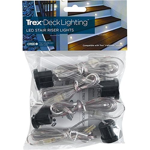  TREX LED Stair Light- Charcoal Black, (4- pack), BKRISERLED4PKC