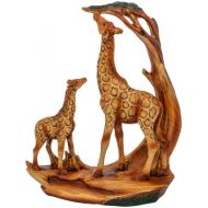 Besuchen Sie den TRI-Store TRI Deko Giraffenfamilie, Deko-Figur Tierfigur Giraffe Mama & Kind, Giraffen & Akazie, detailreiche Holzoptik, Kunststein, 16 x 7 x 19 cm