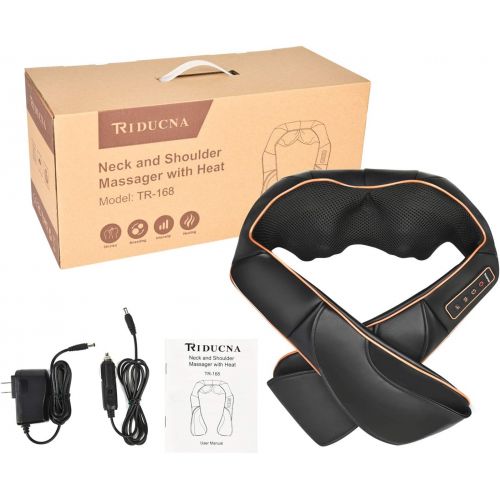  [아마존핫딜][아마존 핫딜] TRIDUCNA Shiatsu Back Neck and Shoulder Massager with Heat - Electric Massage Pillow with 3D Deep Tissue Kneading for Foot, Legs, Body Muscle Pain Relief - Home, Office & Car Use