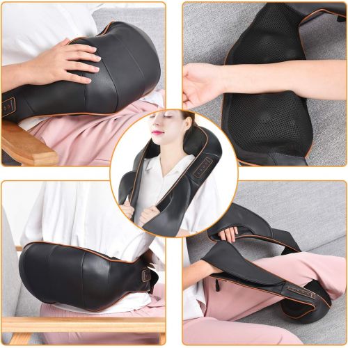  [아마존핫딜][아마존 핫딜] TRIDUCNA Shiatsu Back Neck and Shoulder Massager with Heat - Electric Massage Pillow with 3D Deep Tissue Kneading for Foot, Legs, Body Muscle Pain Relief - Home, Office & Car Use