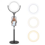 TRIGYN Ring Light Kit with Smartphone Holder and Desktop Tripod Stand (8