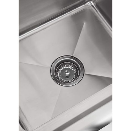  TRINITY THA-0307 Basics Stainless Steel Freestanding Single Bowl Utility Sink for Garage, Laundry Room, and Restaurants, Includes Faucet, NSF Certified, 49.2 21.5 24-Inch, Chrome