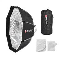 TRIOPO Triopo 65cm / 26inch Portable Octagon Umbrella Softbox Octabox Bowens Mount Continuous Strobe Light Two Diffusion Carrying Bag Photography Light Modifier