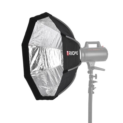  TRIOPO Triopo 65cm  26inch Portable Octagon Umbrella Softbox Octabox Bowens Mount Continuous Strobe Light Two Diffusion Carrying Bag Photography Light Modifier