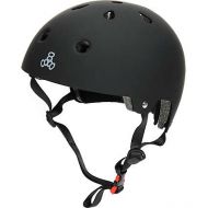 TRIPLE 8 Triple Eight Dual Certified Black Rubber Skateboard Helmet