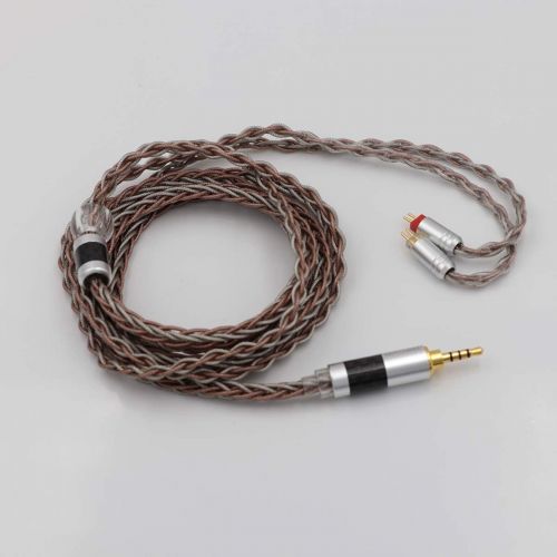  [아마존베스트]TRIPOWIN C8 8-Core Silver Copper Foil Braided Earphone Upgrade Cable, Tinsel Silver Copper Wire for KZ ZS10 PRO AS10 ZS10 ZS6 ES4 ZST ZSR ED16 TRN V80 C10 (2.5 mm Plug, 2 Pin 0.78