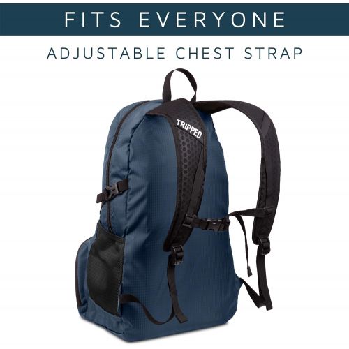  TRIPPED Travel Gear Travel Backpack- Packable lightweight daypack for hiking, gym, and airplane