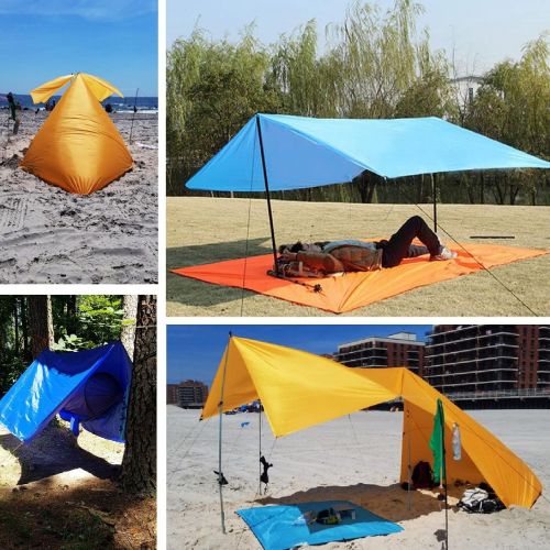  TRIWONDER Waterproof Hammock Rain Fly Tent Tarp Footprint Camping Shelter Ground Cloth Sunshade Mat for Outdoor Hiking Beach Picnic