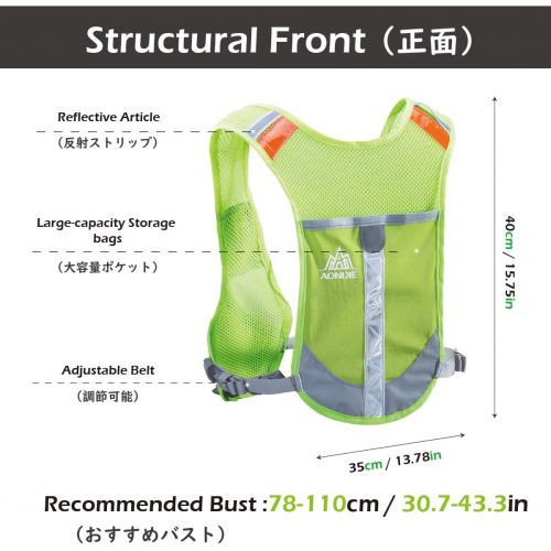  TRIWONDER Hydration Pack Backpack 5L Marathon Running Race Hydration Vest Cycling Water Rucksack