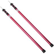 TRIWONDER Adjustable Tarp Poles Set of 2 Telescoping Aluminum Rods for Tent Fly and Tarps, Lightweight Replacement Tent Poles Awning Poles for Camping, Backpacking, Hiking, Shelter