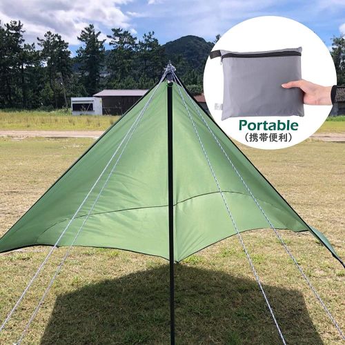  TRIWONDER Waterproof Hexagonal Hammock Rain Fly Tent Tarp Footprint Ground Cloth Camping Shelter Sunshade Beach Picnic Mat for Hiking Picnic