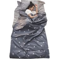 TRIWONDER Sleeping Bag Liner Cotton Camping Travel Sheet Sleep Sack Adult for Hostels Outdoor Picnic Planes Trains