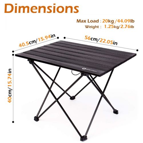  TRIWONDER Ultralight Folding Camping Aluminum Table Portable Collapsible Roll-Up Table for Outdoor Camping Picnic BBQ Beach Fishing