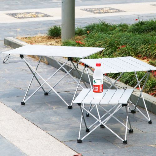  TRIWONDER Ultralight Aluminum Folding Camping Table Collapsible Portable Roll-Up for Outdoor, Camping, Picnic, BBQ, Beach, Fishing