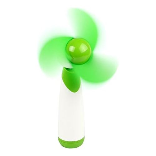  [아마존베스트]TRIXES Hand fan with soft blades in green with control knob