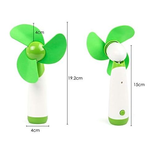  [아마존베스트]TRIXES Hand fan with soft blades in green with control knob