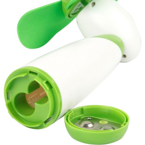  [아마존베스트]TRIXES Hand fan with soft blades in green with control knob