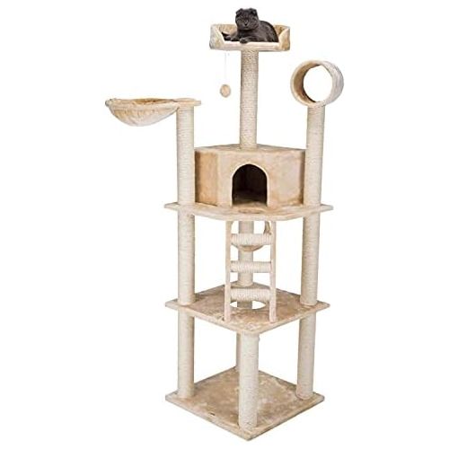  Trixie Pet Products Cat Tree Play House Scratcher Condo Pet House Combo