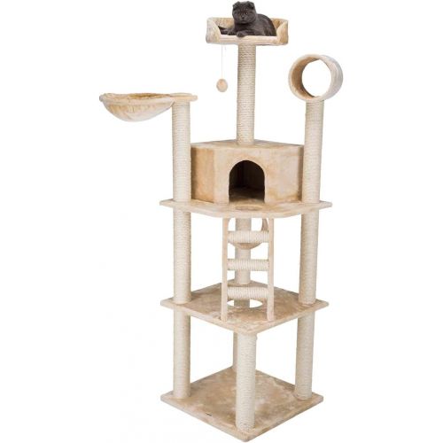  Trixie Pet Products Cat Tree Play House Scratcher Condo Pet House Combo