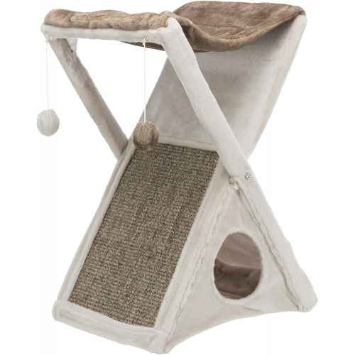  Trixie Pet Products Miguel Fold and Store Cat Tower, 20.25 x 13.75 x 25.5, Gray/Light Gray