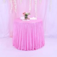 TRLYC 2018 108 Round Blush Pink Sequin Tablecloth Sequin Fabric for Wedding Party