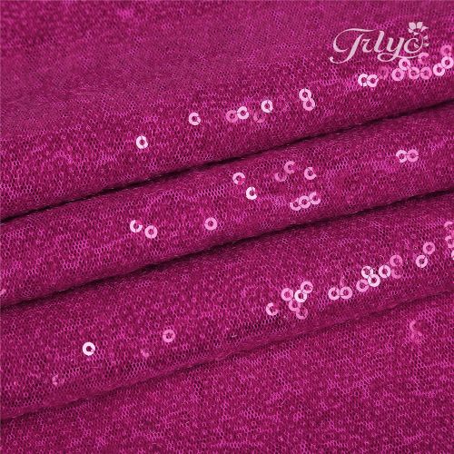  TRLYC Pack of 5 Tablecloth 50x50-Ihches Square Sequin tablecloth Party Bistros Buffet Table Baby Shower Kitchen Accessories Fuchsia Pink