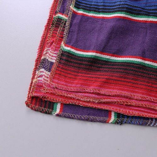  TRLYC Pack of Five 57x102 inches Mexican Serape Tablecloths for Mexican Party Wedding Decorations Fringe Cotton Tablecloth