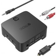 TROND TV Bluetooth V5.0 Transmitter and Receiver - Digital Optical TOSLINK and 3.5mm Wireless Audio Adapter (AptX Low Latency for Both TX and RX, Pair with 2 Devices Simultaneously