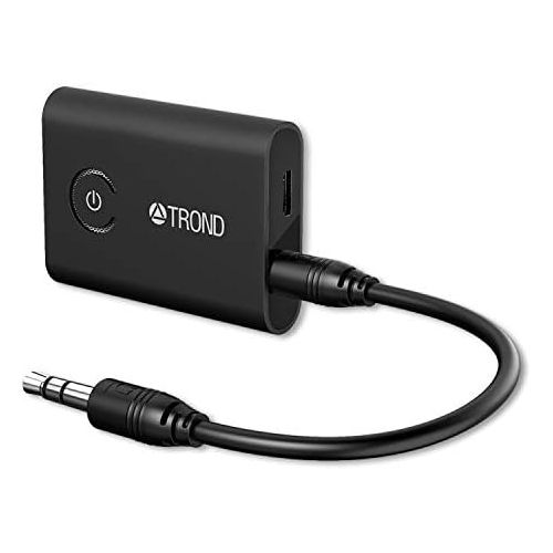  TROND 2-in-1 Bluetooth V5.0 Transmitter ReceiverWireless 3.5mm Audio Adapter (AptX Low Latency for Both TX & RX, 2 Devices Simultaneously, for TV, iPod & CD-Player)