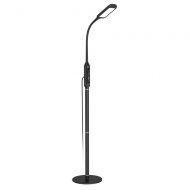 TROND LED Gooseneck Floor Lamp for Reading, Office, Crafts, Puzzle, Knitting, Sewing or Makeup (5 Color Temperatures, 5-Level Dimmable, 30-Min Timer)