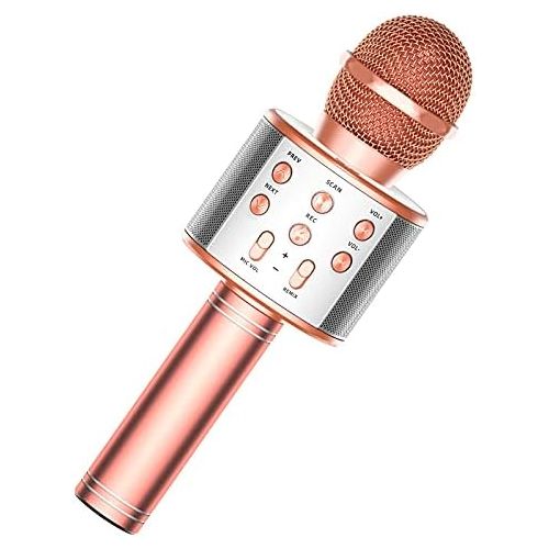  TRONICMASTER Wireless Karaoke Microphone Bluetooth, 3 in 1 Wireless Portable Handheld Mic Karaoke Machine for Christmas Home Birthday Party, Voice Disguiser Karaoke Microphone for