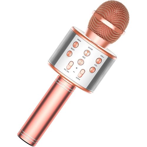  TRONICMASTER Wireless Karaoke Microphone Bluetooth, 3 in 1 Wireless Portable Handheld Mic Karaoke Machine for Christmas Home Birthday Party, Voice Disguiser Karaoke Microphone for