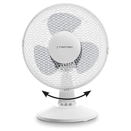  TROTEC TVE 10 Tischventilator Automatische 80°- Oszillation 25W weiss