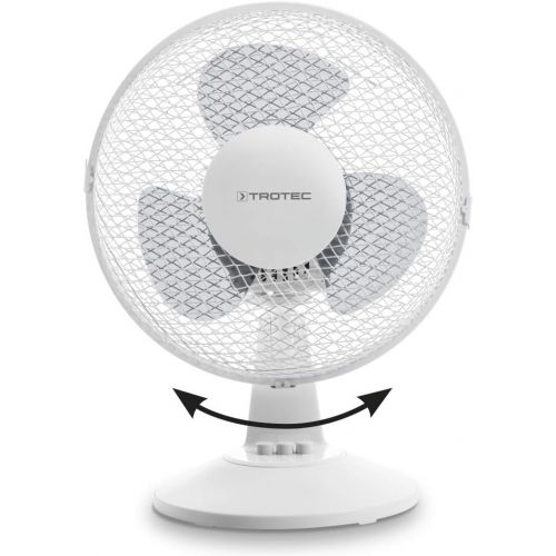  TROTEC TVE 10 Tischventilator Automatische 80°- Oszillation 25W weiss