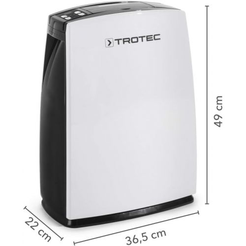  TROTEC Komfort Luftentfeuchter TTK 51 E (max.16 L/Tag), geeignet fuer Raume bis 78 m³ / 31 m²