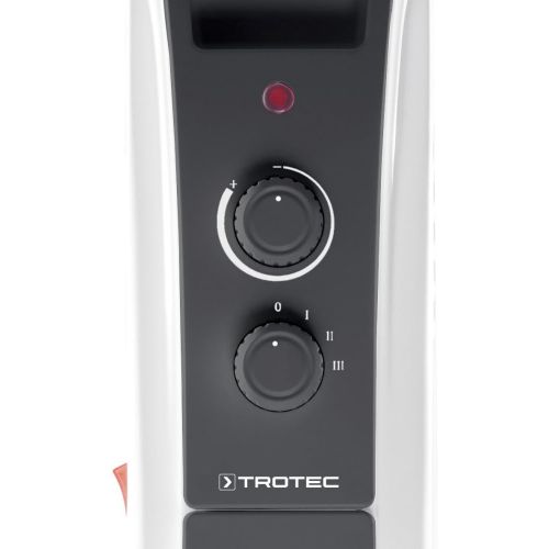  [아마존베스트]TROTEC Oil radiators TRH 22 E - electric, energy-saving radiator with 9 ribs, 3 heat settings (800/1,200/2,000 watts), adjustable thermostat, turbo fan and safety shut-off function