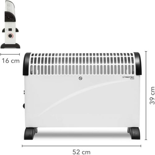  [아마존베스트]TROTEC Convector TCH 20 E with 2,000 W Heat Output Frost Guard Overheating Protection Thermostat Controlled