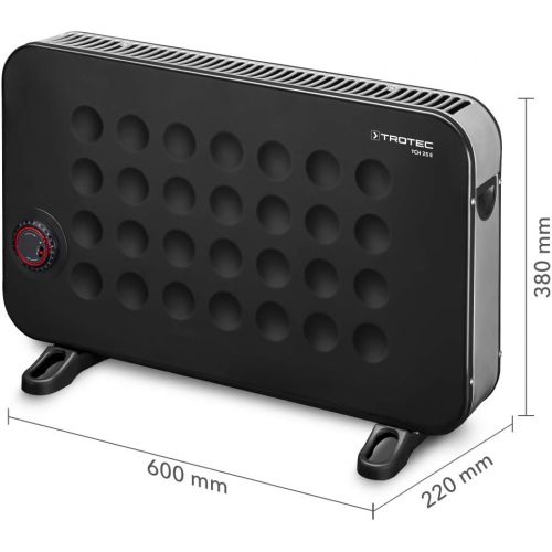  [아마존베스트]TROTEC Design Convector TCH 25 E Heater with Frost Monitor, Timer, Continuous Thermal Control, 2000 Watt, Black