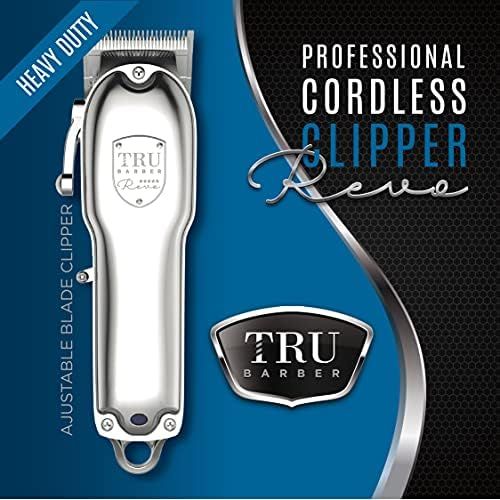  TRU Barber Revo Professional Hair Trimmer for Barbers and Hairdressers Motor 6500 rpm with Barber Combs Hair Trimmer