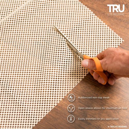  TRU Lite Bedding Extra Strong Non-Slip Mattress Grip Pad - Heavy Duty Rug Gripper- Secures Carpets and Furniture - Easy, Simple Fit - Full Size - Rug Gripper for 4 x 6 Rug