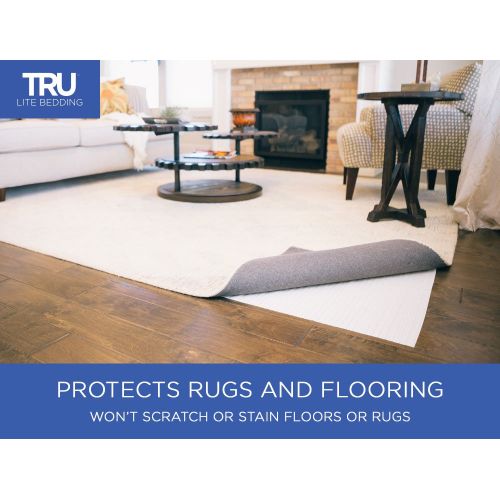  TRU Lite Bedding TRU Lite Rug Gripper - Non-Slip Rug Pad for Hardwood Floors - Non Skid Washable Furniture Pad - Lock Area Rugs, Mats, Carpets, Furniture in Place - Trim to fit Any Size - 2 x 8