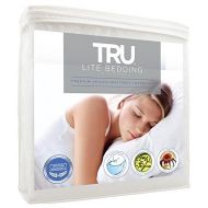 TRU Lite Bedding Waterproof Mattress Protector - Hypollergenic Dust Mite Bed Cover - Smooth Breathable Mattress Cover - Protection from Dust Mites, Allergens, Bacteria, Urine - Kin