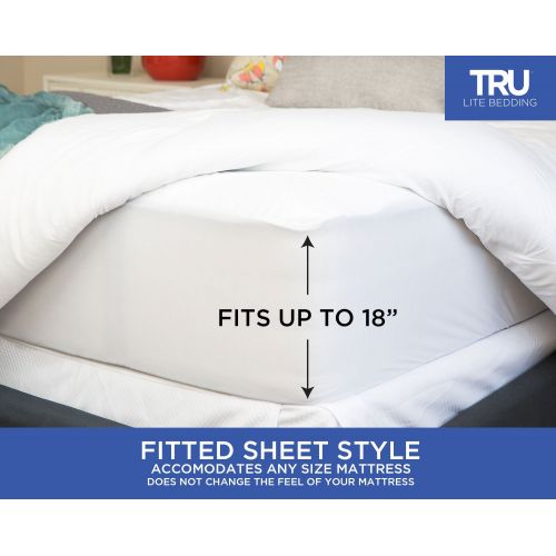  TRU Lite Bedding Waterproof Mattress Protector - Hypollergenic Dust Mite Bed Cover - Smooth Breathable Mattress Cover - Protection from Dust Mites, Allergens, Bacteria, Urine - Kin