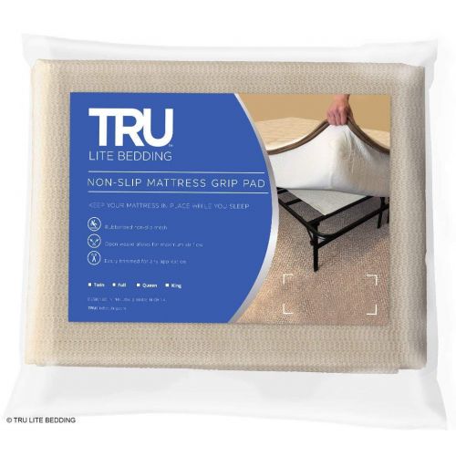  TRU Lite Bedding Non Slip Mattress Pad - Grip Pad Locks in Place - Non Slip Mat fits Platform or Futon Mattresses - Twin Size - Rug Gripper for 3 x 6 Rug