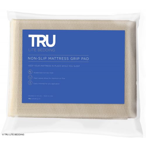  TRU Lite Bedding Non Slip Mattress Pad - Grip Pad Locks in Place - Non Slip Mat fits Platform or Futon Mattresses - Full or Standard Size - Rug Gripper for 4 x 6 Rug