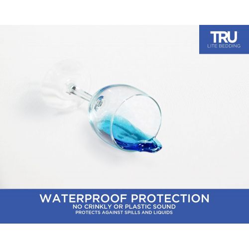  TRU Lite Bedding Waterproof Mattress Protector - Hypollergenic Dust Mite Bed Cover - Smooth Breathable Mattress Cover - Protection from Dust Mites, Allergens, Bacteria, Urine - Twi