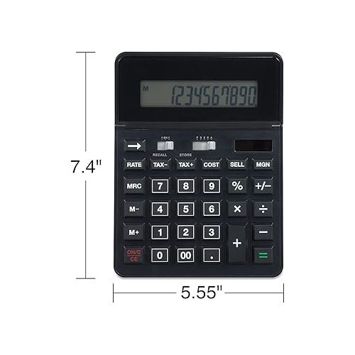  TRU RED TR290 TR290 12-Digit Desktop Calculator, Black